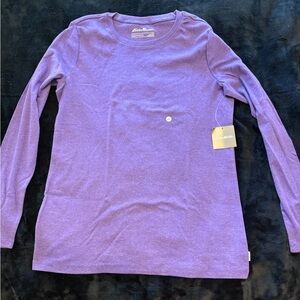 Eddie Bauer Long Sleeve Scoop neck t-shirt. Purple. NWT.  XL.